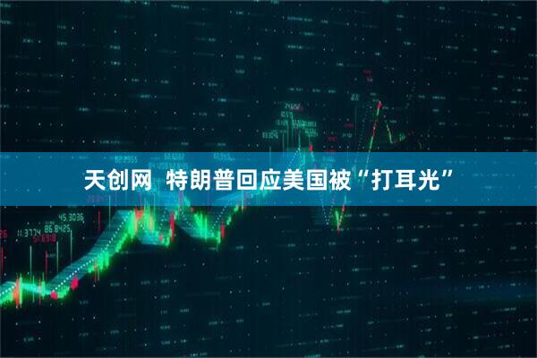 天创网  特朗普回应美国被“打耳光”